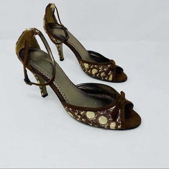 J. Crew - Patterned Peep Toe Heels (8) - Picture 1 of 9